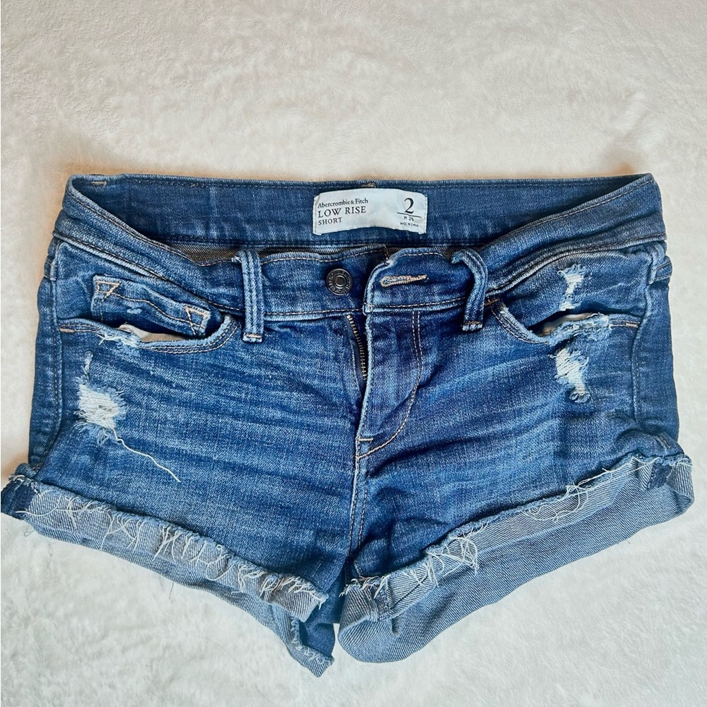 Abercrombie & Fitch Low Rise Denim Shorts